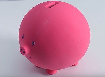 创意可爱石膏小猪存钱罐的制作方法