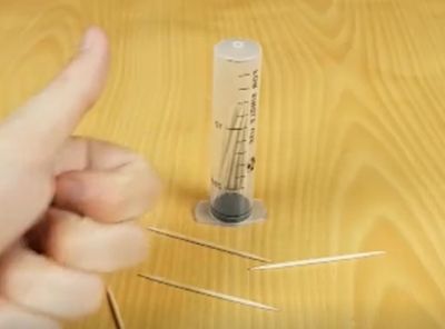 用针筒DIY随身牙签盒制作教学