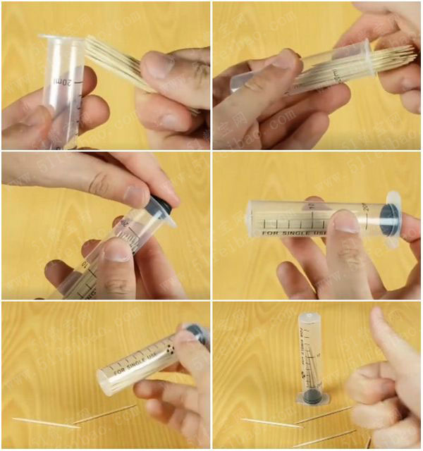 用针筒diy随身牙签盒制作教学