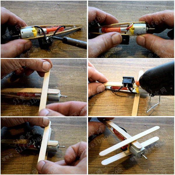 用雪糕棍制作飞机diy科技小发明电动飞机教程