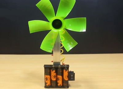 使用塑料瓶diy小巧台式电风扇 废旧物品手工制作 51费宝网