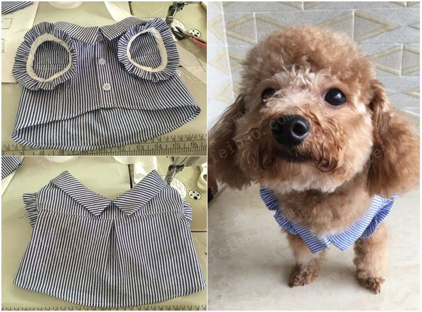 如何diy狗狗衣服条纹衫制作教学