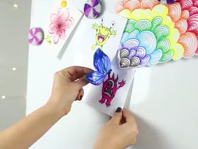 立体展翅蝴蝶冰箱贴手工制作教学