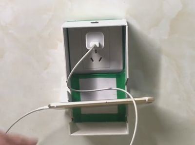 手机盒DIY做神器墙壁充电器支架