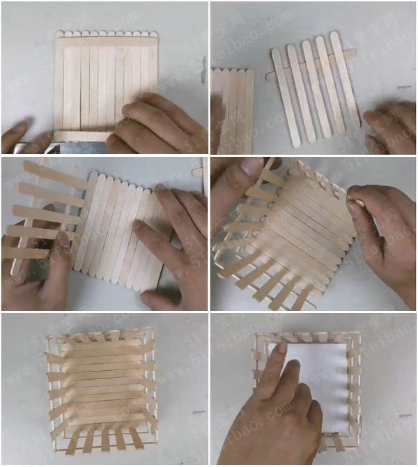 雪糕棍手工diy抽象艺术盆花摆件 - 废旧物品手工制作