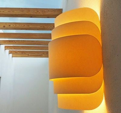用白紙就能DIY的有層次感簡潔壁燈燈