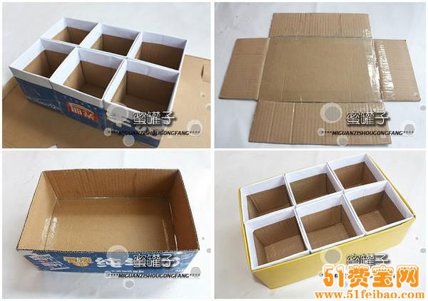 如何利用纸盒和纸板做内衣收纳箱