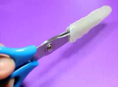 用热熔胶做把DIY剪刀套教程