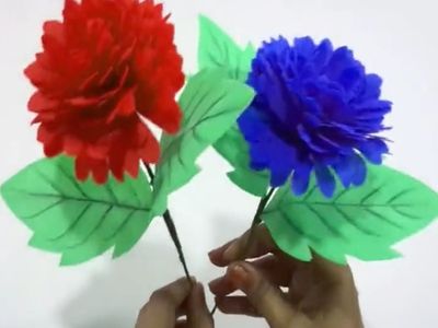 使用环保袋DIY手工大丽花