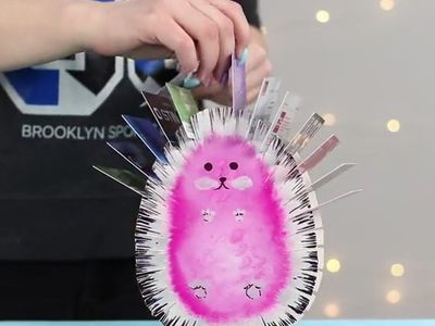 DIY刺猬插卡式卡片收纳器