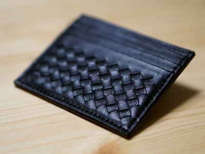 皮革制作 DIY多层编纹皮套卡包