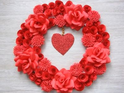 制作情人节红玫瑰花环装饰教程