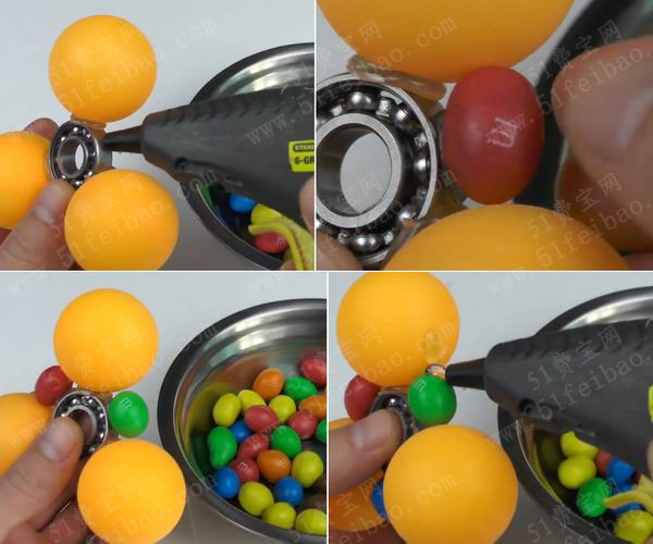 超级可爱的乒乓球m&m's手指陀螺 废旧物品手工制作 51费宝网