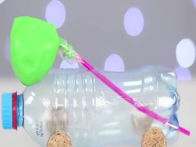 矿泉水瓶DIY反冲气球车教程