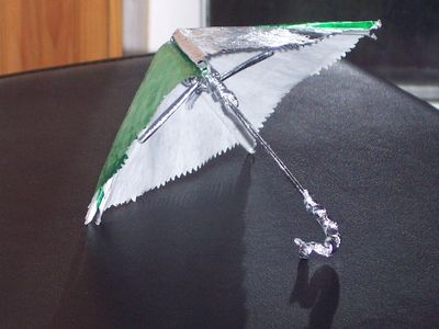 口香糖包装纸废物利用，自制立体折纸小雨伞