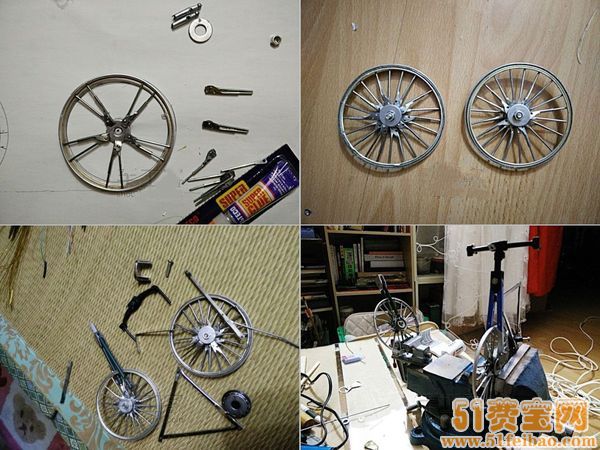 报废雨伞旧物改造diy小制作自行车