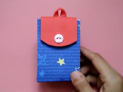 废纸盒制作DIY袖珍书包收纳盒