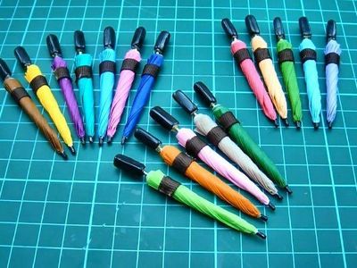 手工DIY超袖珍彩纸雨伞教程