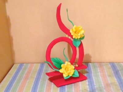 利用废纸板制作立体艺术桌面摆件