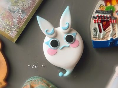 手工DIY捉妖白君粘土冰箱贴