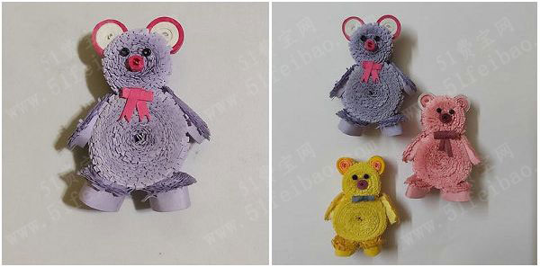 幼儿园手工作业diy衍纸小熊制作方法详细步骤