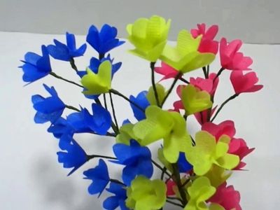 废环保袋DIY美丽花束的制作教学