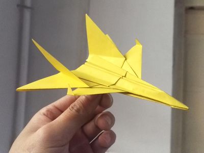 怎么折叠纸飞机图解,diy折纸飞机f14教程