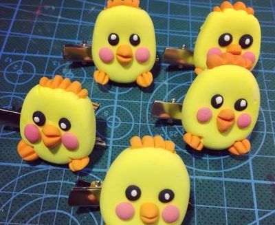 鸡年吉祥无粘土小鸡崽发卡做法教学