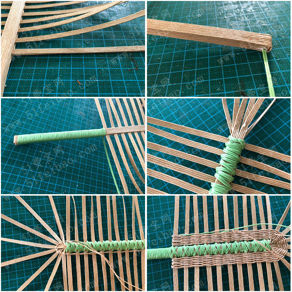 自制纸藤编织方法diy五彩蒲扇制作方法图解