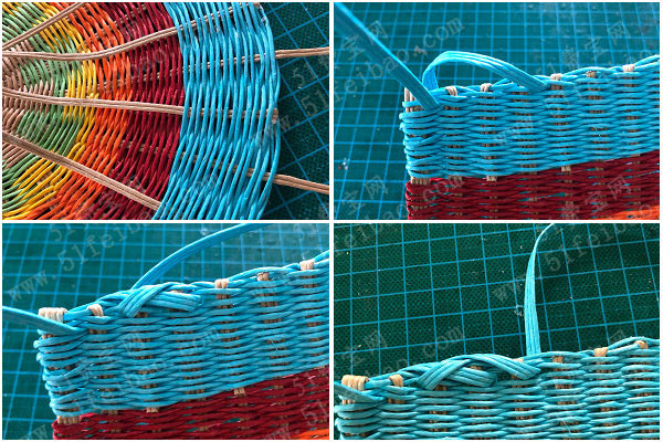 自製紙藤編織方法，DIY五彩蒲扇製作方法圖解