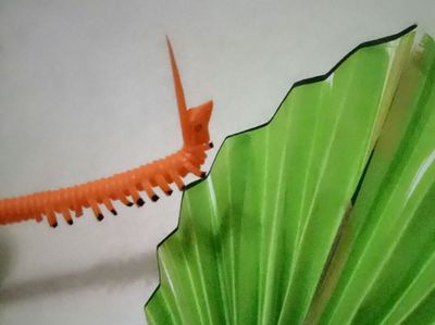 废吸管变身可以动的毛毛虫