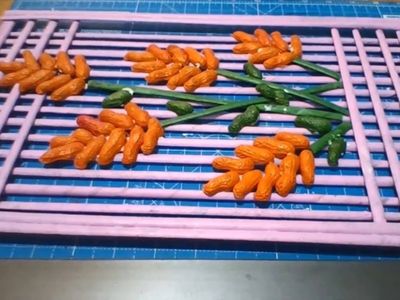 花生壳与废报纸DIY环保花草装饰画