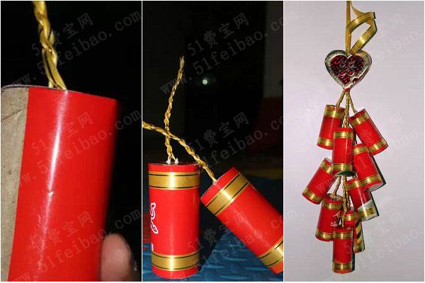 春节简单手工制作，DIY过年爆竹装饰的做法