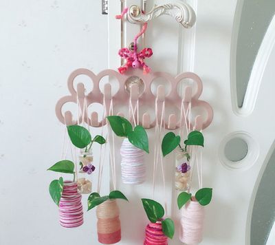 废弃小瓶子diy水培绿植挂饰教程