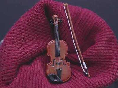 袖珍手工，DIY手辦微型樂器小提琴圖