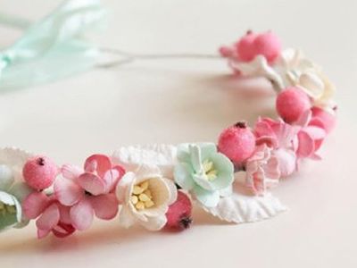 美美哒摄影花环发带的制作方法