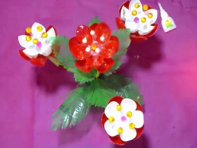 手工DIY饮料瓶胶花盆栽教学