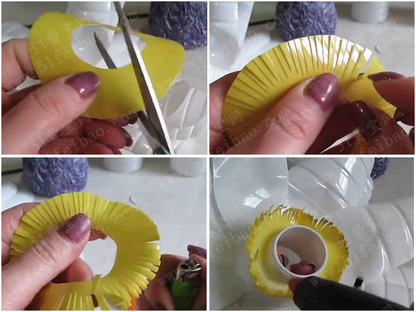 教你如何做一棵塑料瓶罐假花盆栽