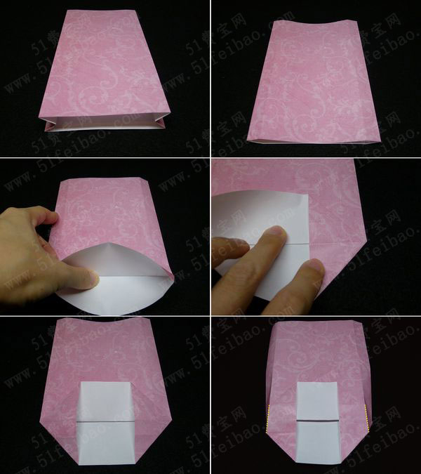 实用的基础折纸礼品袋diy图解教学