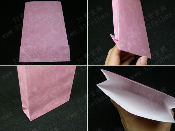 实用的基础折纸礼品袋diy图解教学