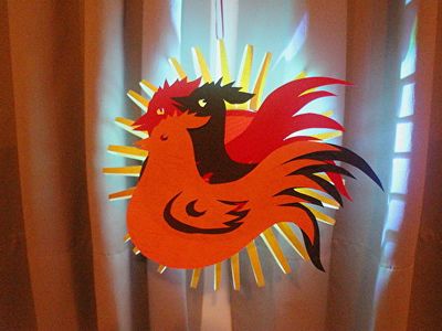 DIY金鸡报喜LED灯笼
