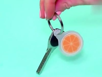 简单的热熔胶塑封钥匙扣挂饰