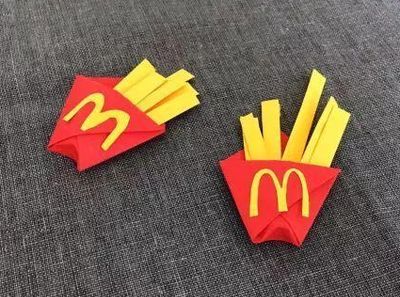 食货最爱的麦当劳薯条逼真折纸