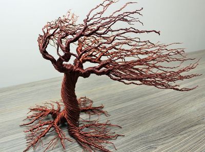 怎么用铜线做一棵挺拔的树