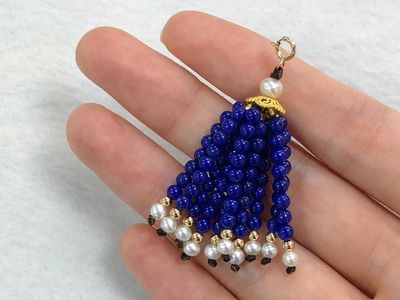 好看的diy青金石串珠流苏