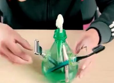 制作饮料瓶DIY洗漱收纳器全教学