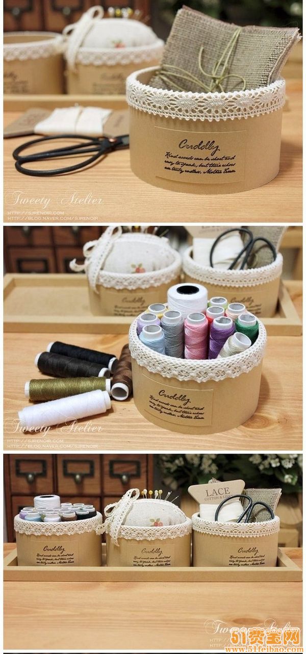 胶带纸筒DIY韩式缝艺工具收纳桶