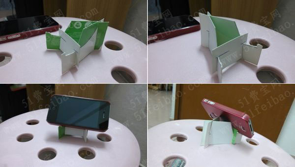 如何利用废弃纸板自制DIY手机支架 
