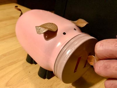 梅森罐制作小肥猪存钱罐