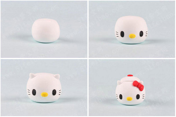 可爱的hello kitty娃娃,粘土kitty茶具套装的制作教程